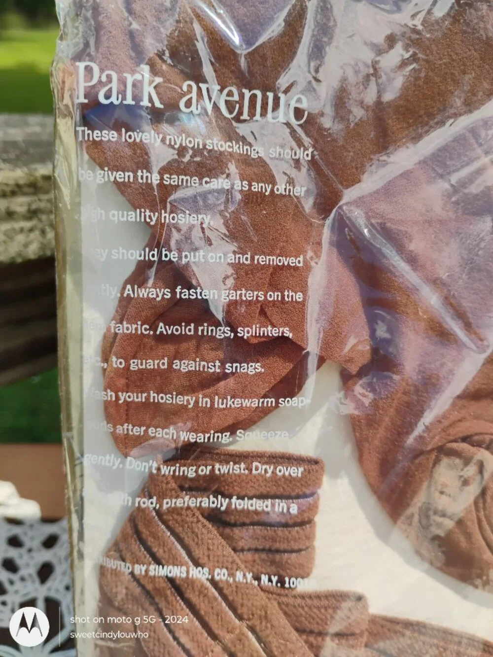vintage Park Avenue brand thigh high hose Parkilon Stockings Medium Size B